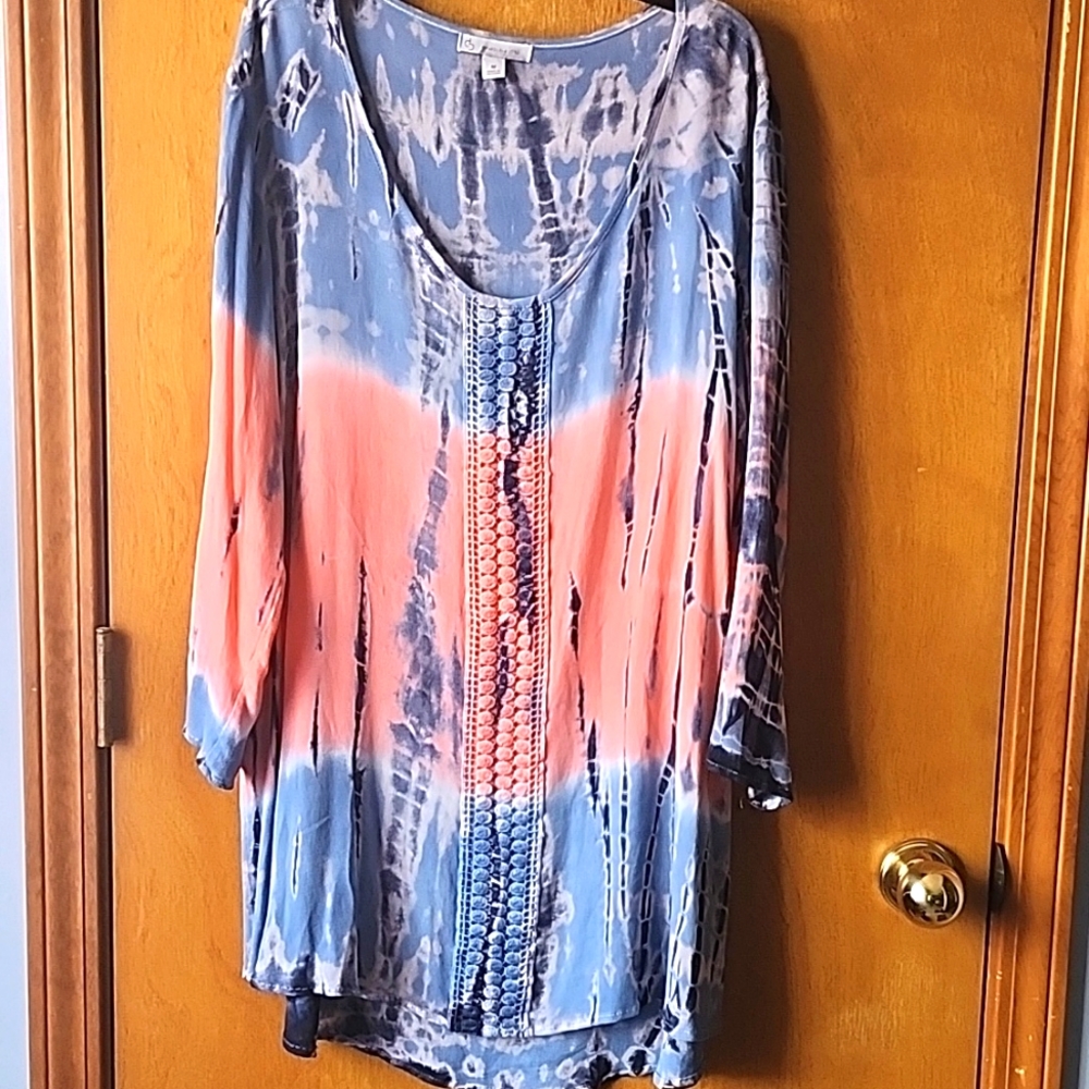 Tie die tunic top